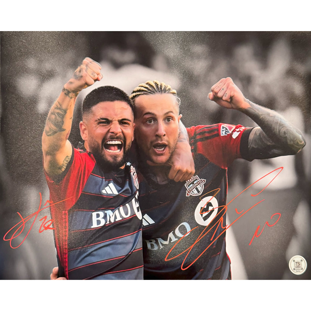 Photo 11x14 de Lorenzo Insigne et Federico Bernardeschi dédicacée - Célébration Toronto FC
