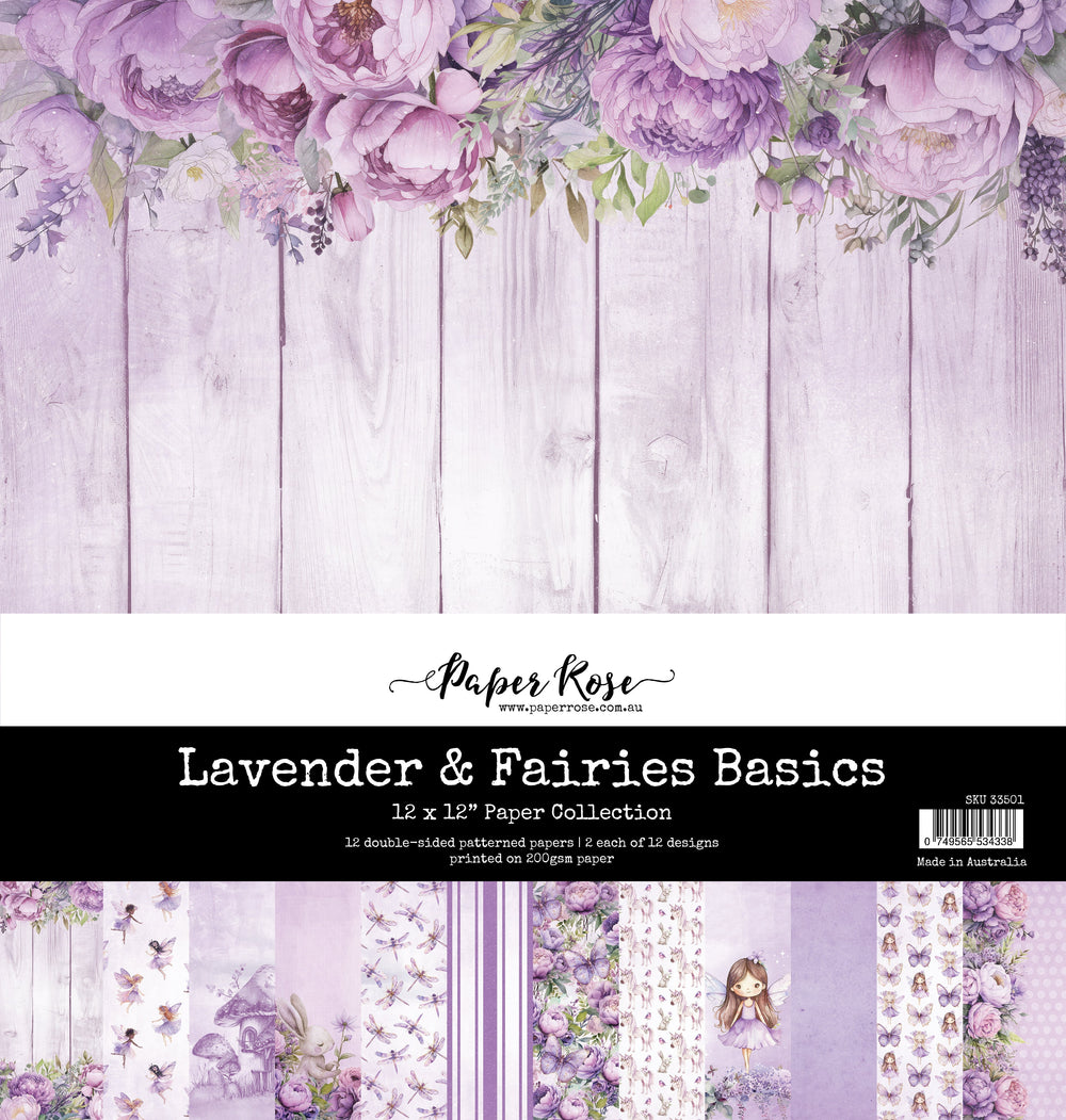 Lavender & Fairies Basics 12x12 Paper Collection 33501 — Ecstasy Crafts
