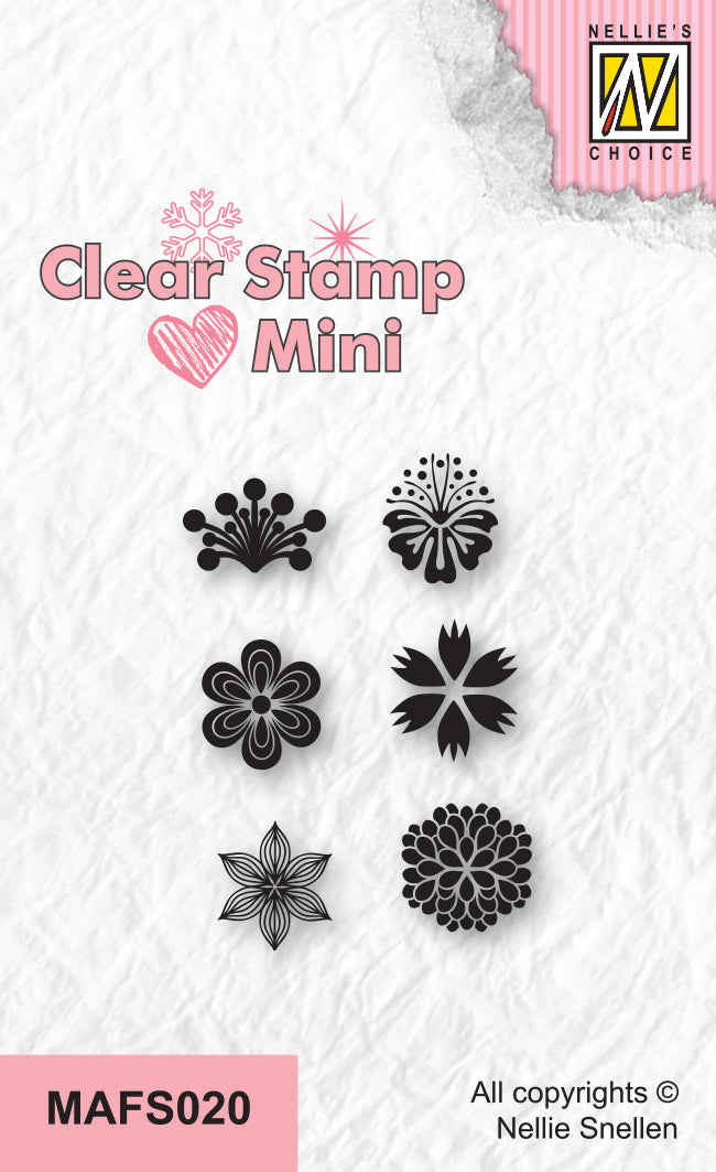 Nellie's Choice Tampon transparent mini - Fleurs-2