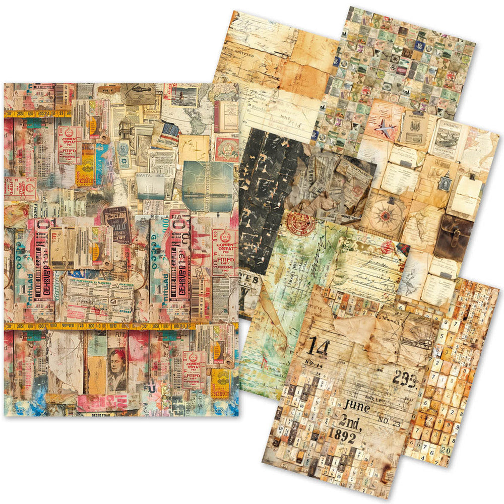 Craftmix Journey Ahead Mixed A5 Paper Pack - 8 Sheets (Tissue & Vellum Variety)