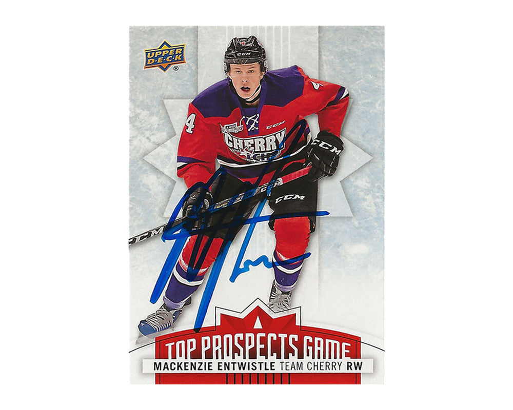 Carte de hockey Mackenzie Entwistle autographiée 2017-18 Upper Deck CHL Top Prospects #TP-5