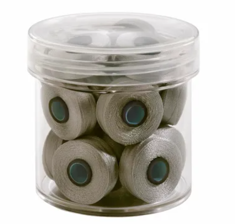 MAGNA-GLIDE DELIGHTS Cool Grey 3 M Class Bobbins (10 per package) — Cottage Quilting Ltd.