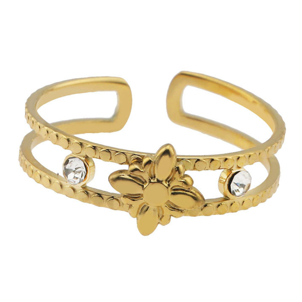 MICHELE Gold: Vintage Inspired Double Stacked Ring