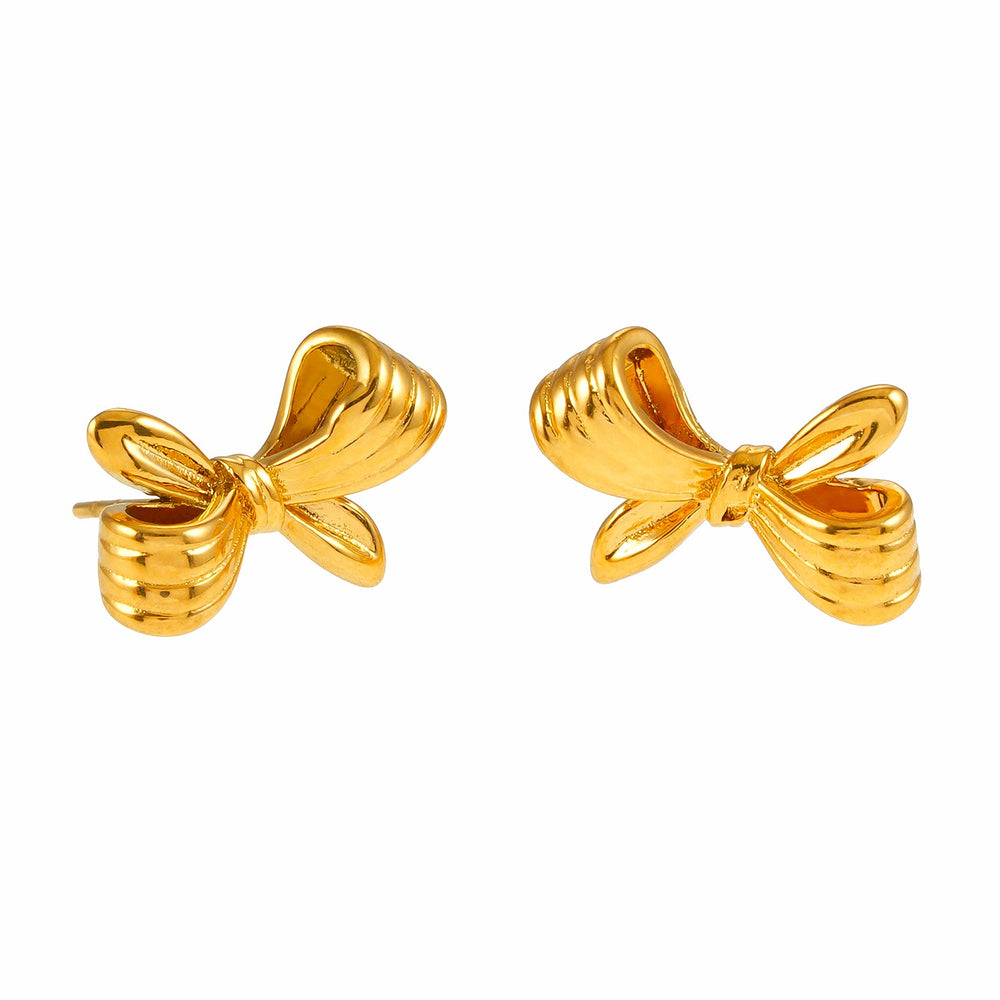 MISTY : Mini Boucles d'oreilles nœud en or