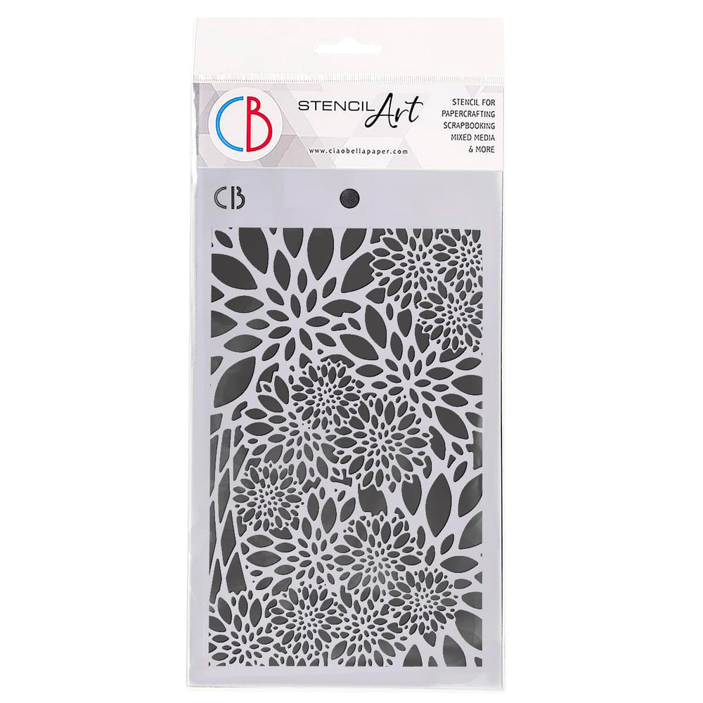 Ciao Bella Pochoir de texture 12,7 cm x 20,3 cm Poinsettia