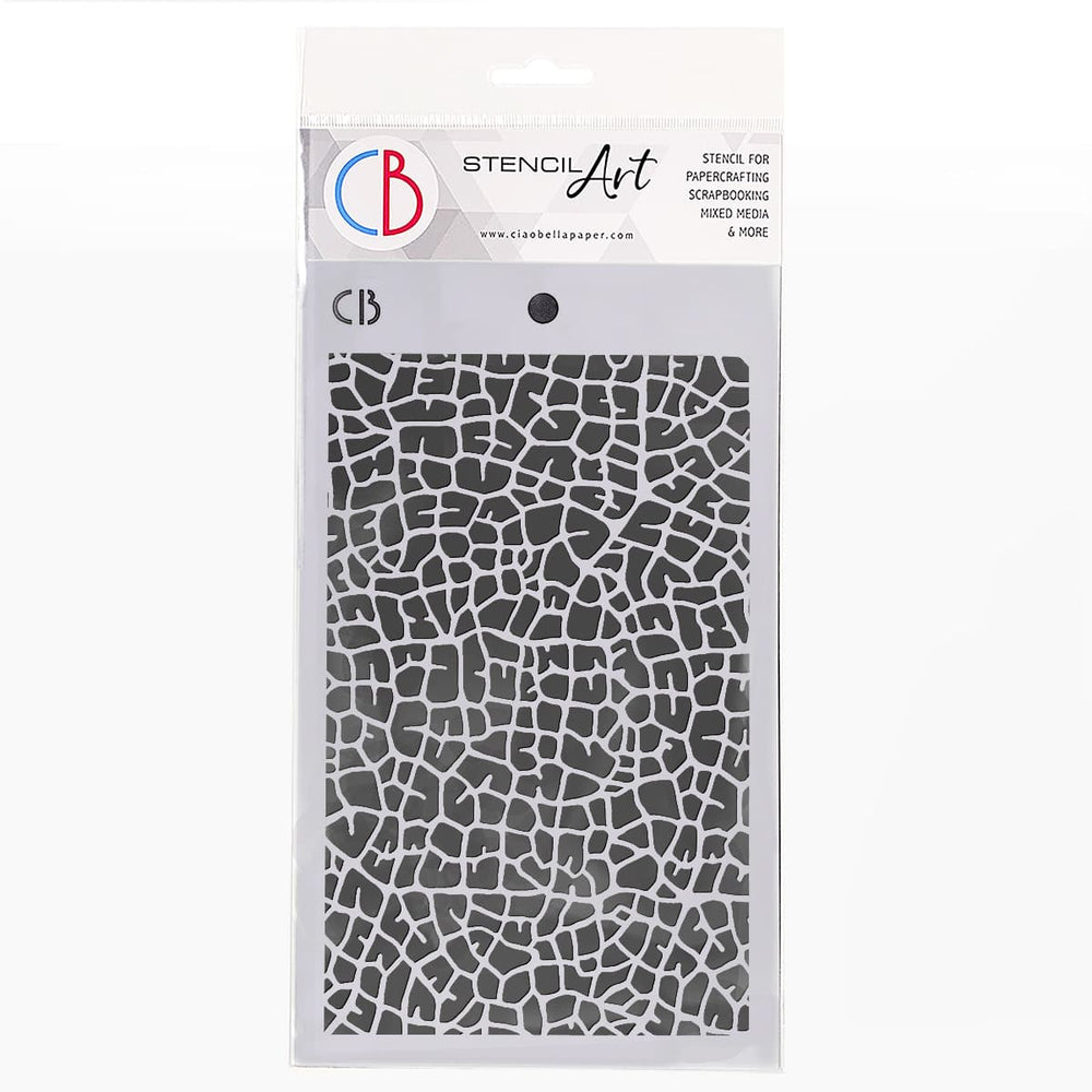 Ciao Bella Texture Stencil 5x8 Leaf Venation — Ecstasy Crafts