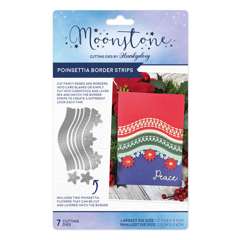 Moonstone Dies - Poinsettia Border Strips — Ecstasy Crafts