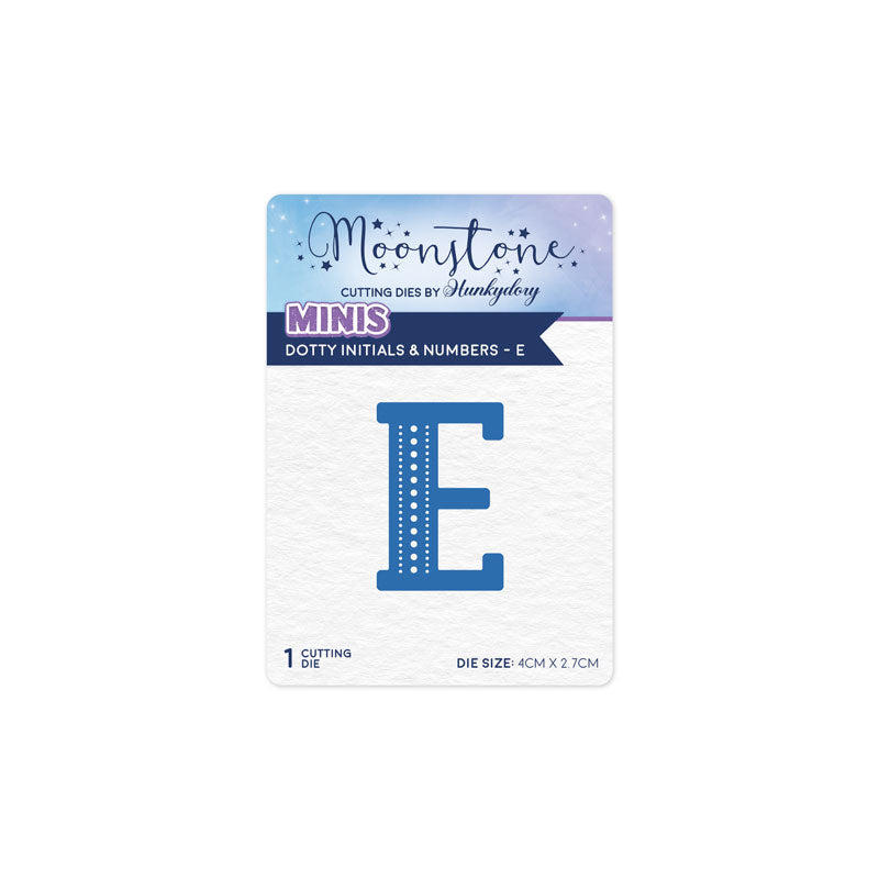 Moonstone Dies - Dotty Initials & Numbers - E — Ecstasy Crafts