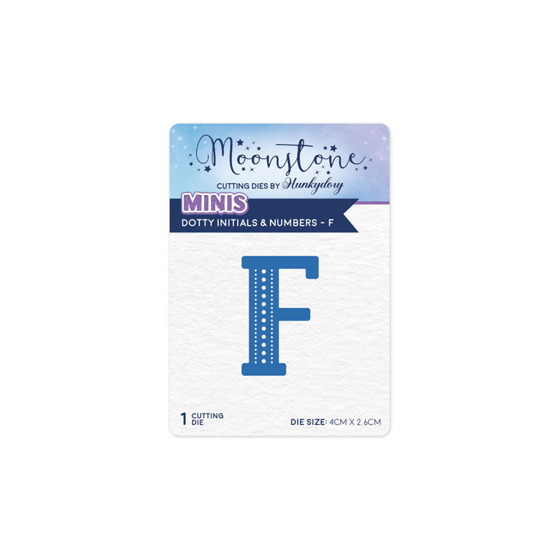 Moonstone Dies - Dotty Initials & Numbers - F — Ecstasy Crafts