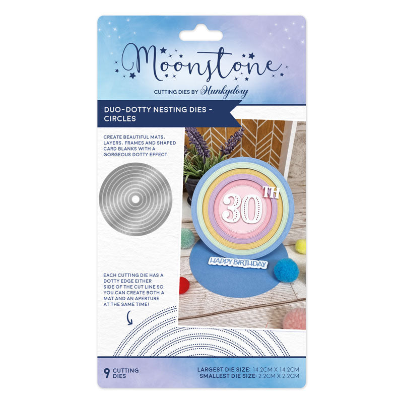 Moonstone Dies - Matrices Duo-Dotty à emboîter - Cercles