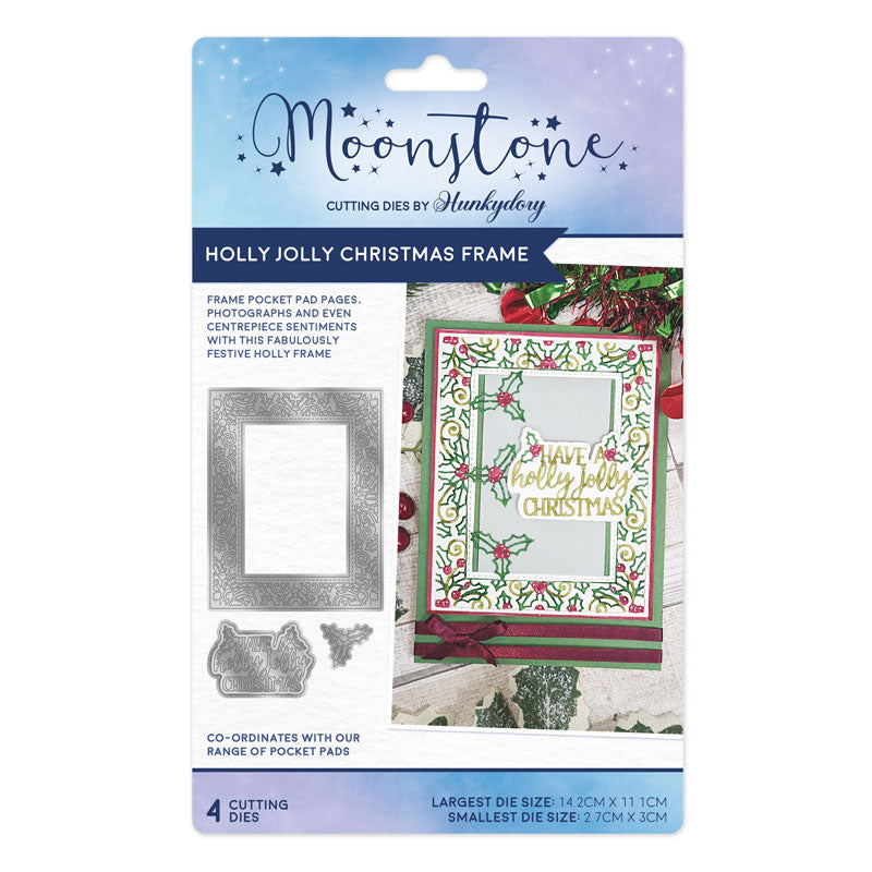 Moonstone Dies - Holly Jolly Christmas Frame — Ecstasy Crafts