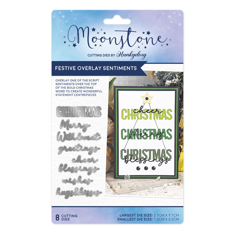 Moonstone Dies - Festive Overlay Sentiments — Ecstasy Crafts