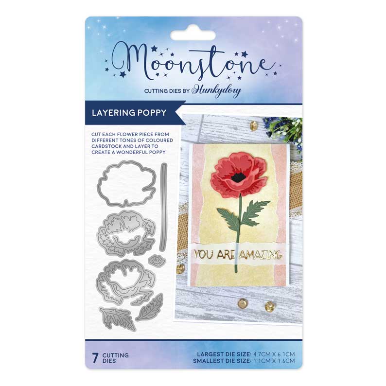 Moonstone Dies - Layering Poppies — Ecstasy Crafts