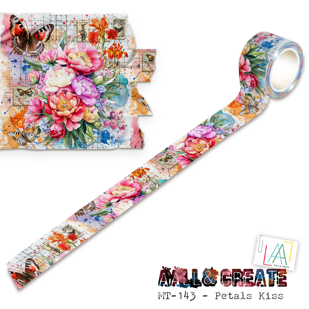 AALL and Create - Washi Tape 25 mm x 10 m - Petals Kiss (Layer-It-Up !)
