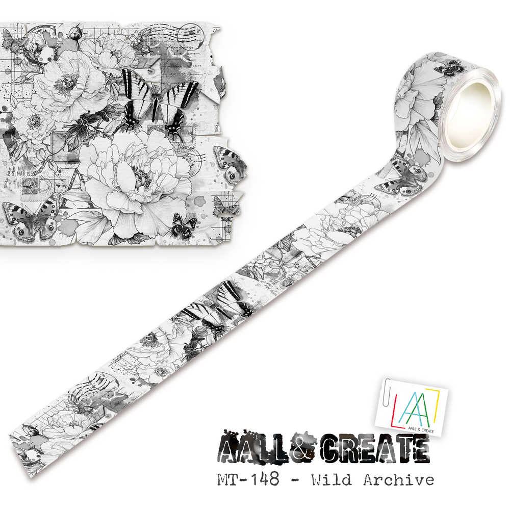 AALL and Create - Rouleau de masking tape 25mm x 10m - Wild Archive (Superposition)