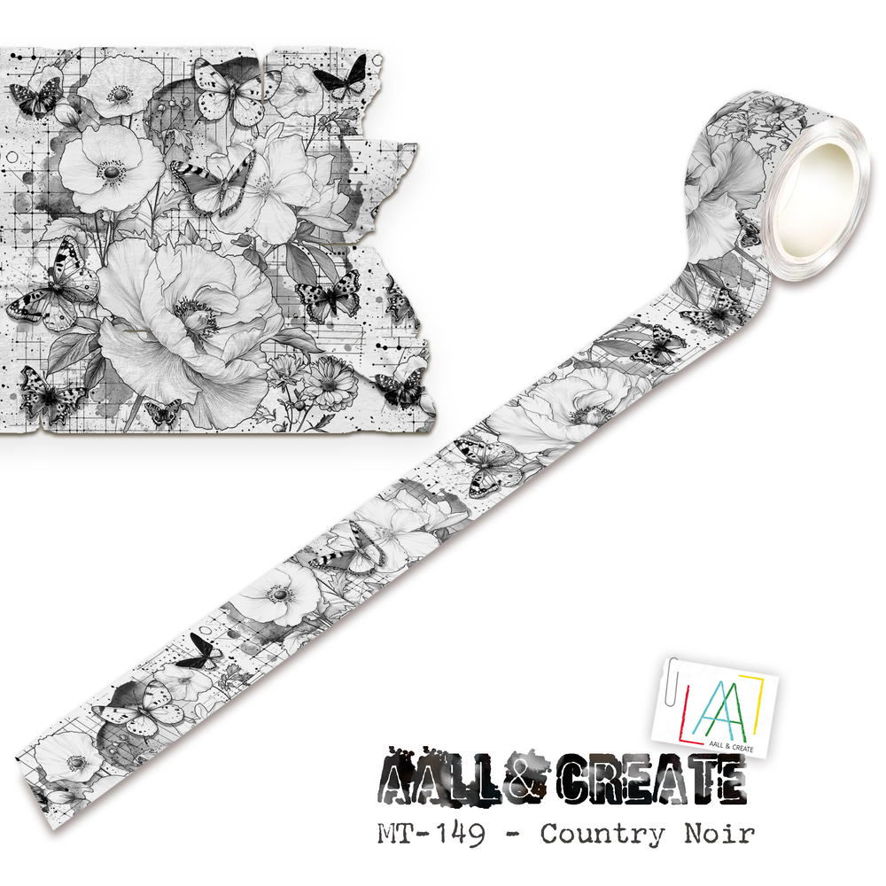 AALL and Create - Washi Tape 25mm x 10m - Country Noir (Layer-It-Up) — Ecstasy Crafts