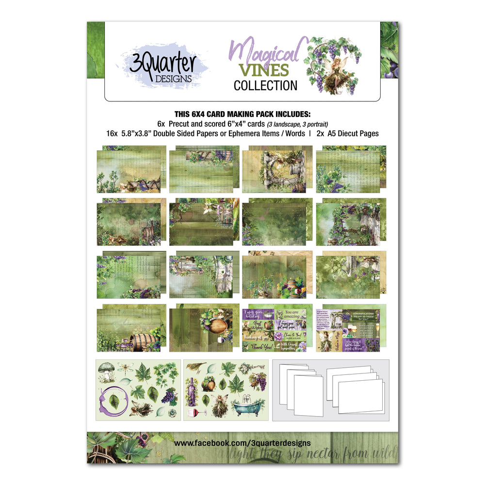 Pack de cartes 3Quarter Designs Magical Vines 15x10 cm