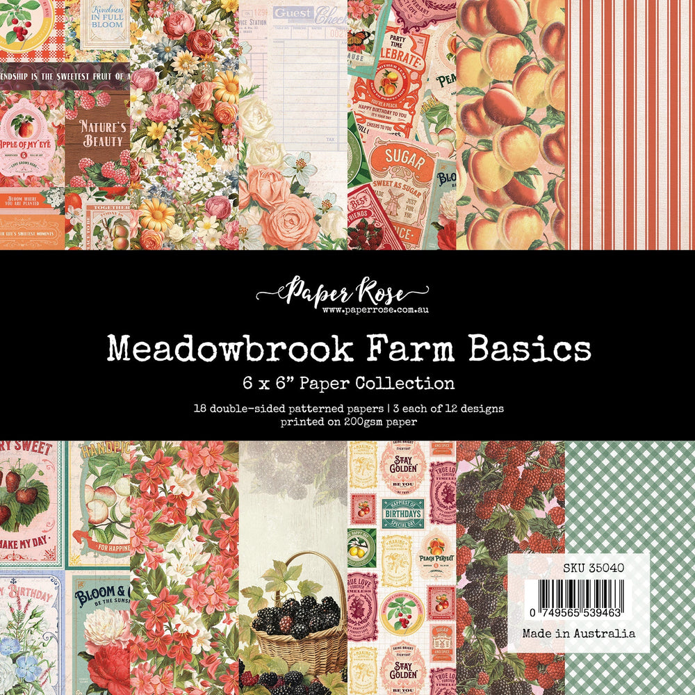 Collection de papiers Meadowbrook Farm Basics 6x6 35040