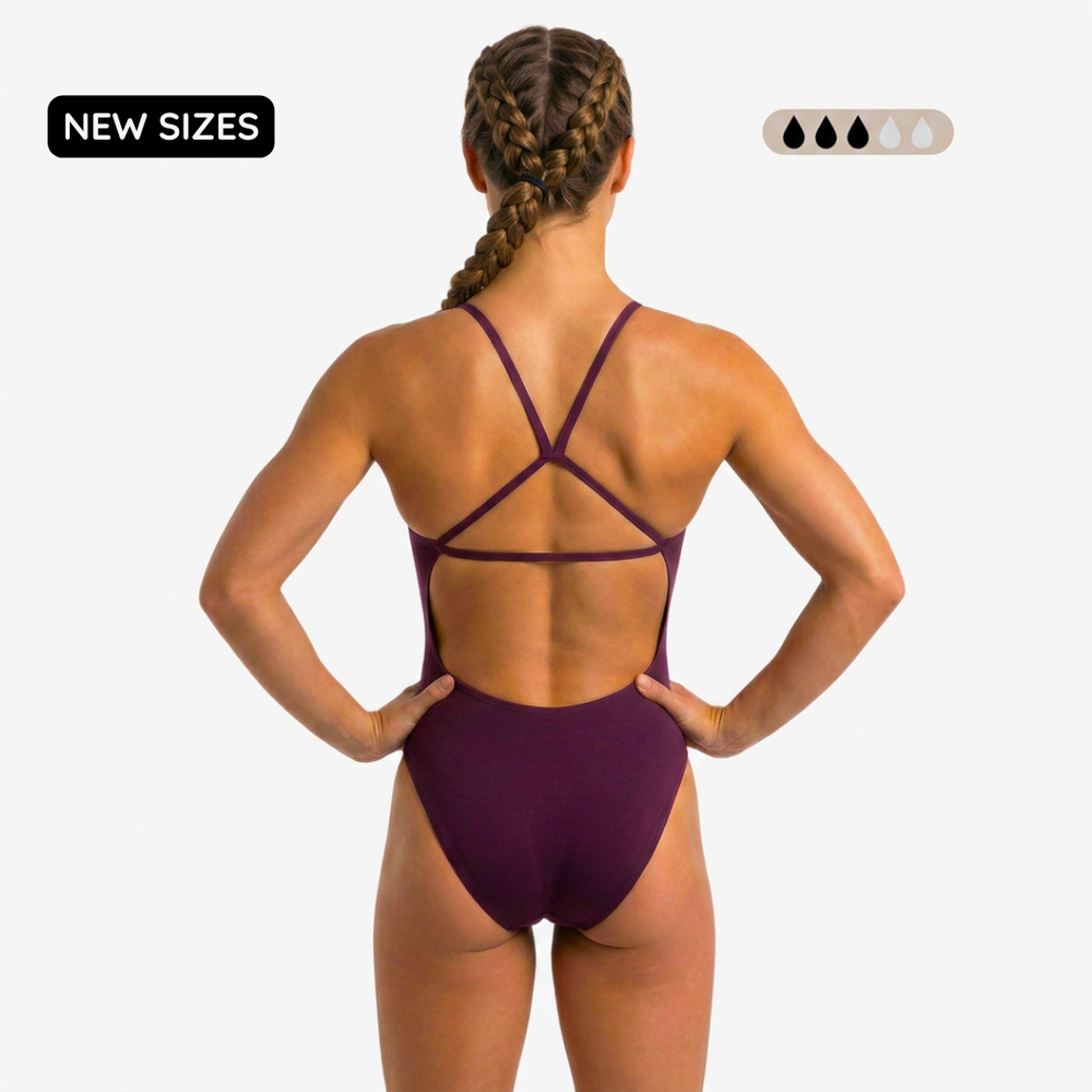 Merlot SecureFlo Open-Back One-Piece Period Swimsuit by Norca