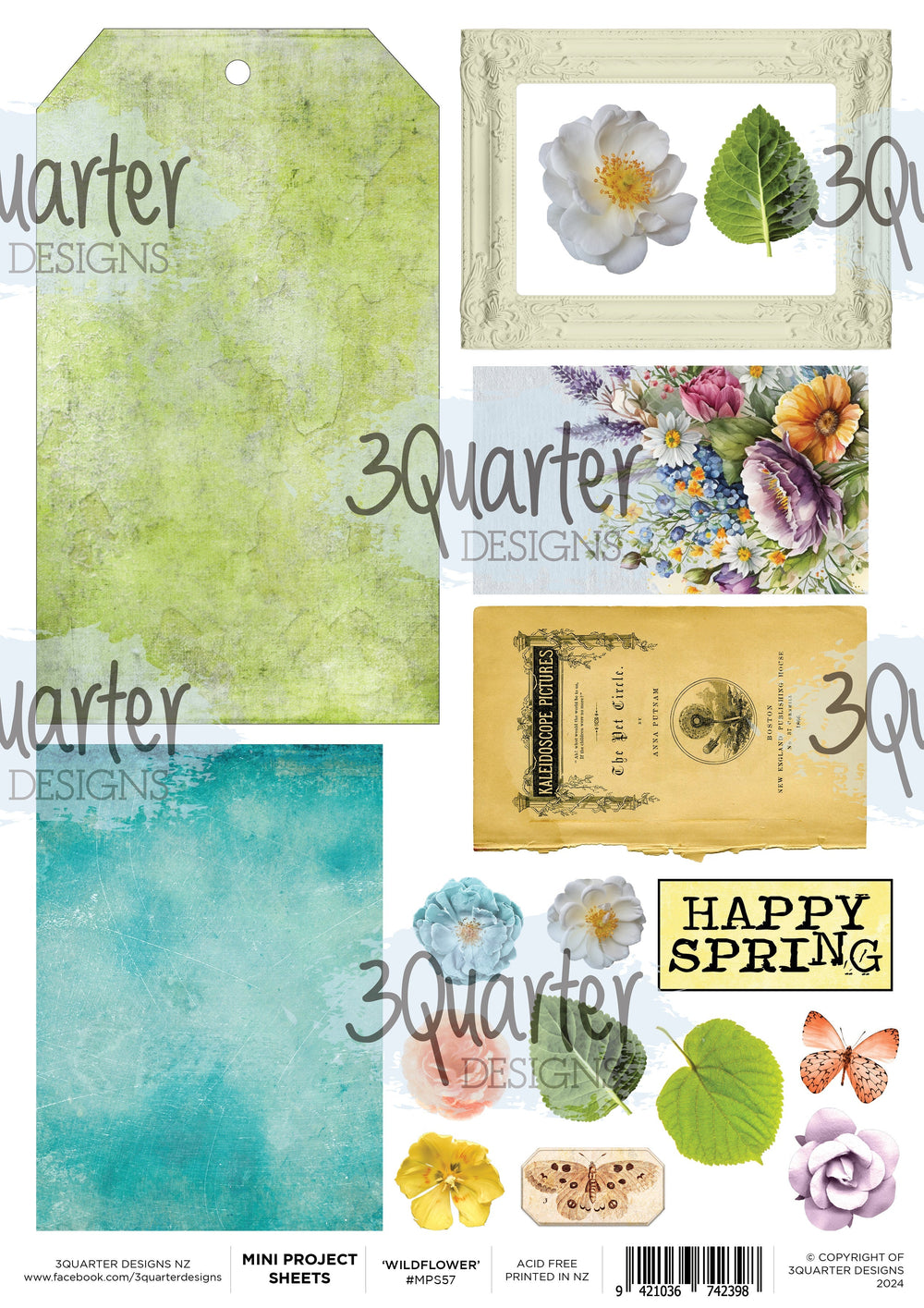 3Quarter Designs Heavenly Wildflowers - Mini Project Sheet
