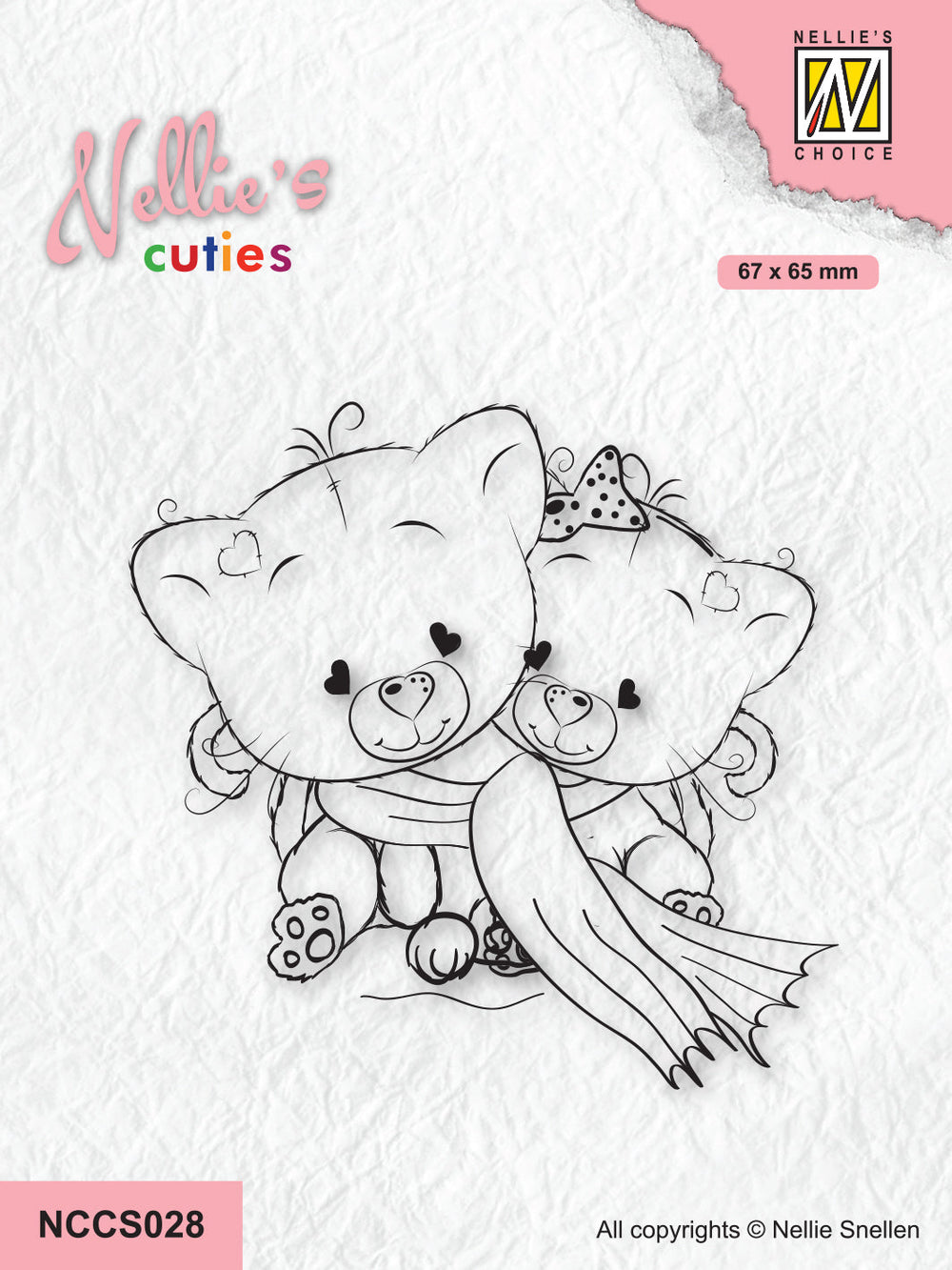Tampon transparent Nellie's Choice Nellie's Christmas Cuties - Bien au chaud sous une écharpe