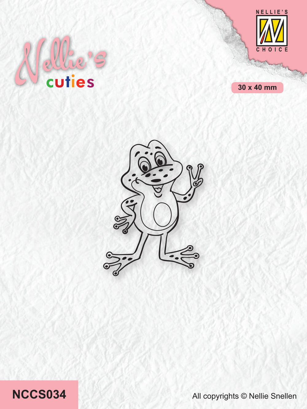Nellie's Choice Tampon transparent Nellie's Cuties - Série Grenouille - Frog-4