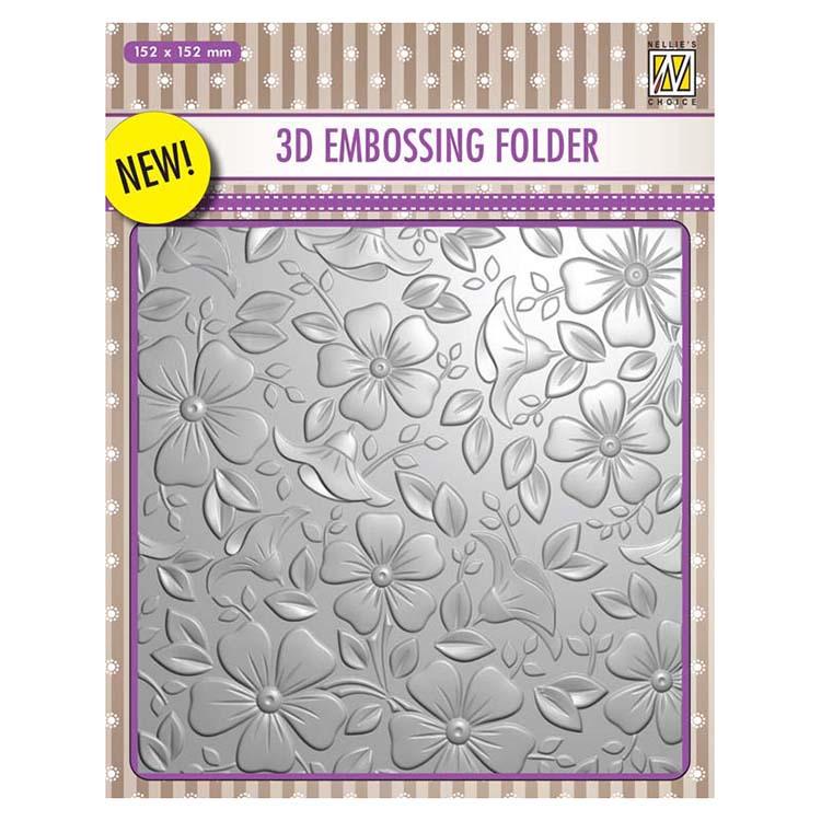 Nellie's Choice Classeur de Gaufrage 3D Fleurs 6 x 6 3