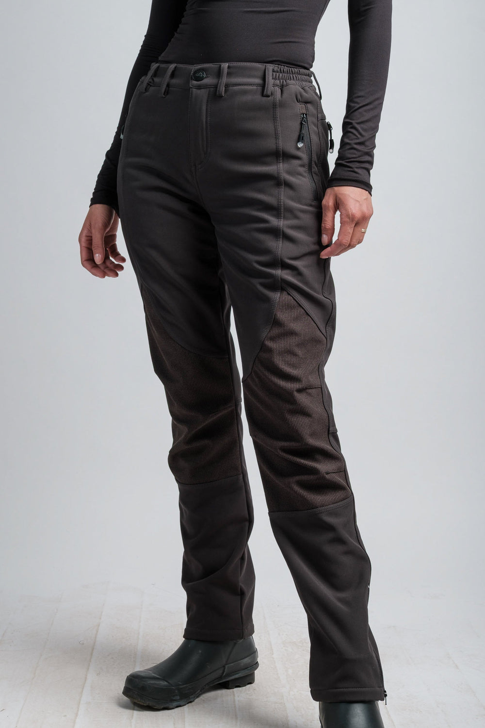 Pantalons d'aventure PRO pour femmes, gris, taille haute V2, résistants à l'eau