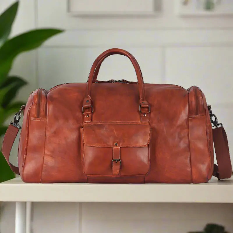 Sac de voyage en cuir 5 poches MET