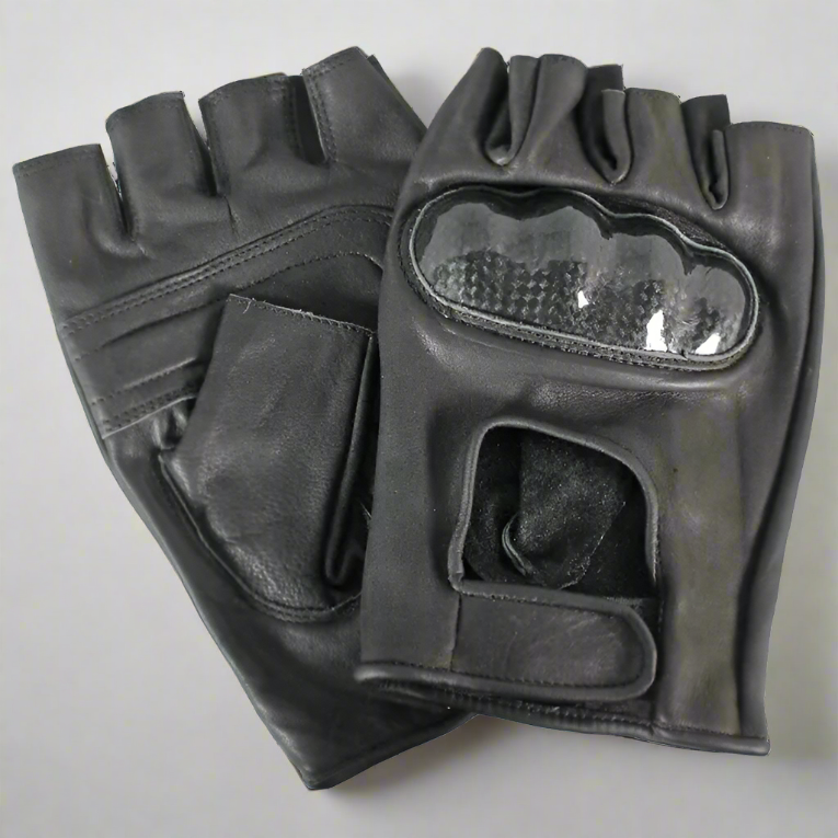 Gants de moto sans doigts en cuir Open Road pour hommes