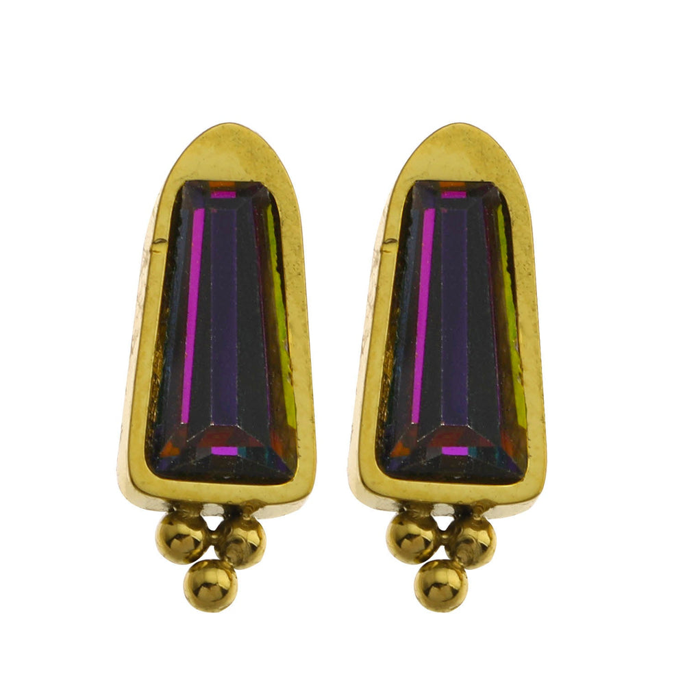 Boucles d'oreilles clous KERSTIN d'inspiration vintage avec cristaux