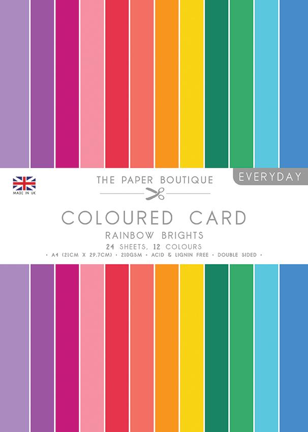The Paper Boutique Everyday - Carte de couleur - Arc-en-ciel Vif A4