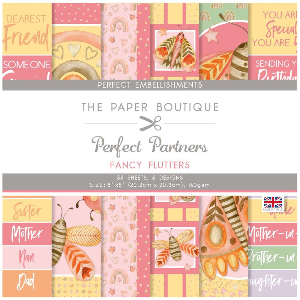 The Paper Boutique Perfect Partners - Embellissements Fancy Flutters 8 po x 8 po