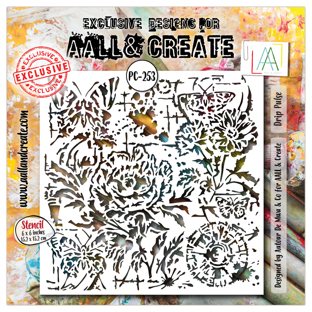 AALL and Create - Pochoir 15x15 cm - Drip Pulse