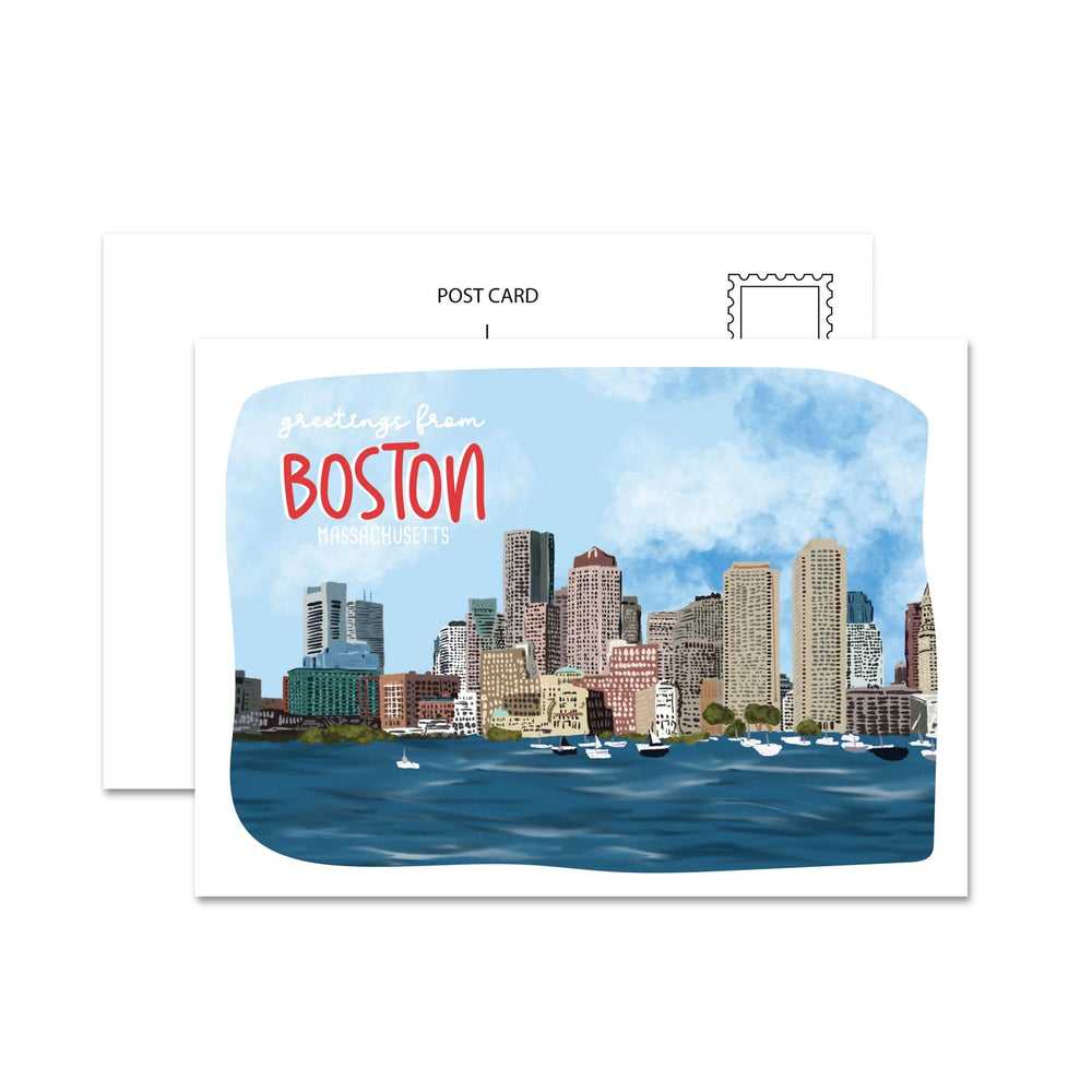 Carte postale « Salutations de Boston, Massachusetts »