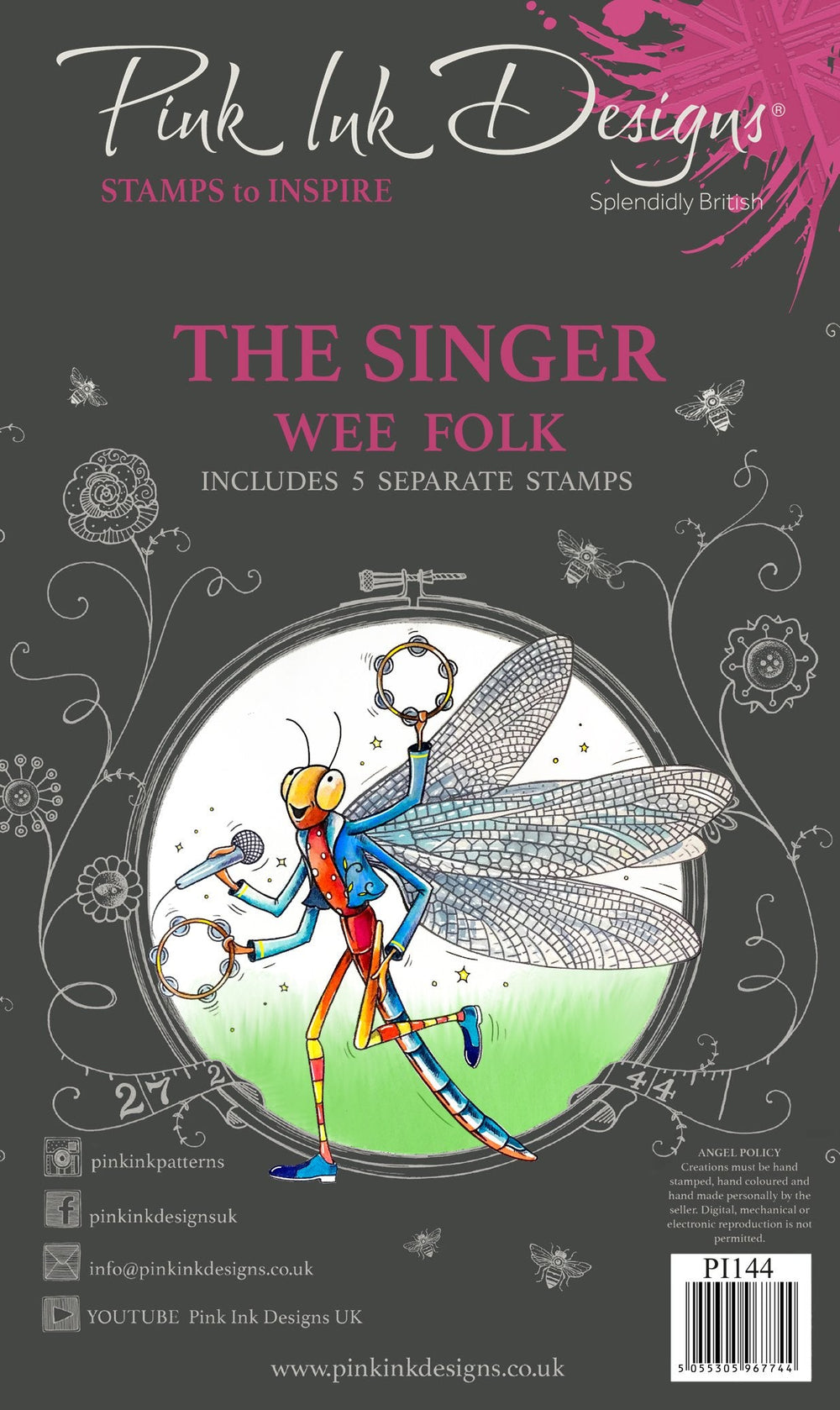 Pink Ink Designs The Singer Ensemble de tampons transparents A6