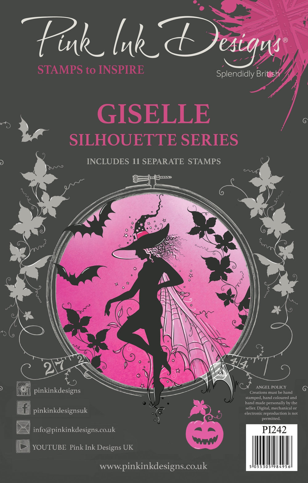 Pink Ink Designs Giselle Lot de tampons transparents 6 po x 8 po