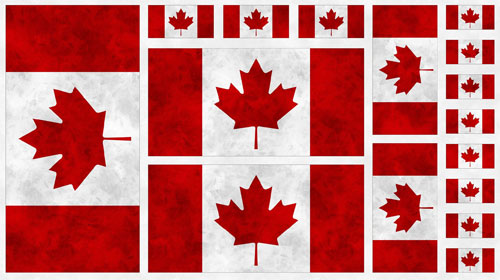 Panneau "Canadianisms" Drapeau Canadien