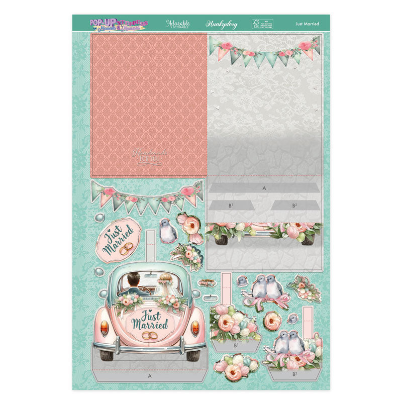 Pop-Up Stepper Card - Just Married