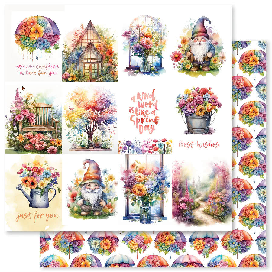 Rainbow Garden A 12x12 Paper (12pc Bulk Pack) 31485 — Ecstasy Crafts