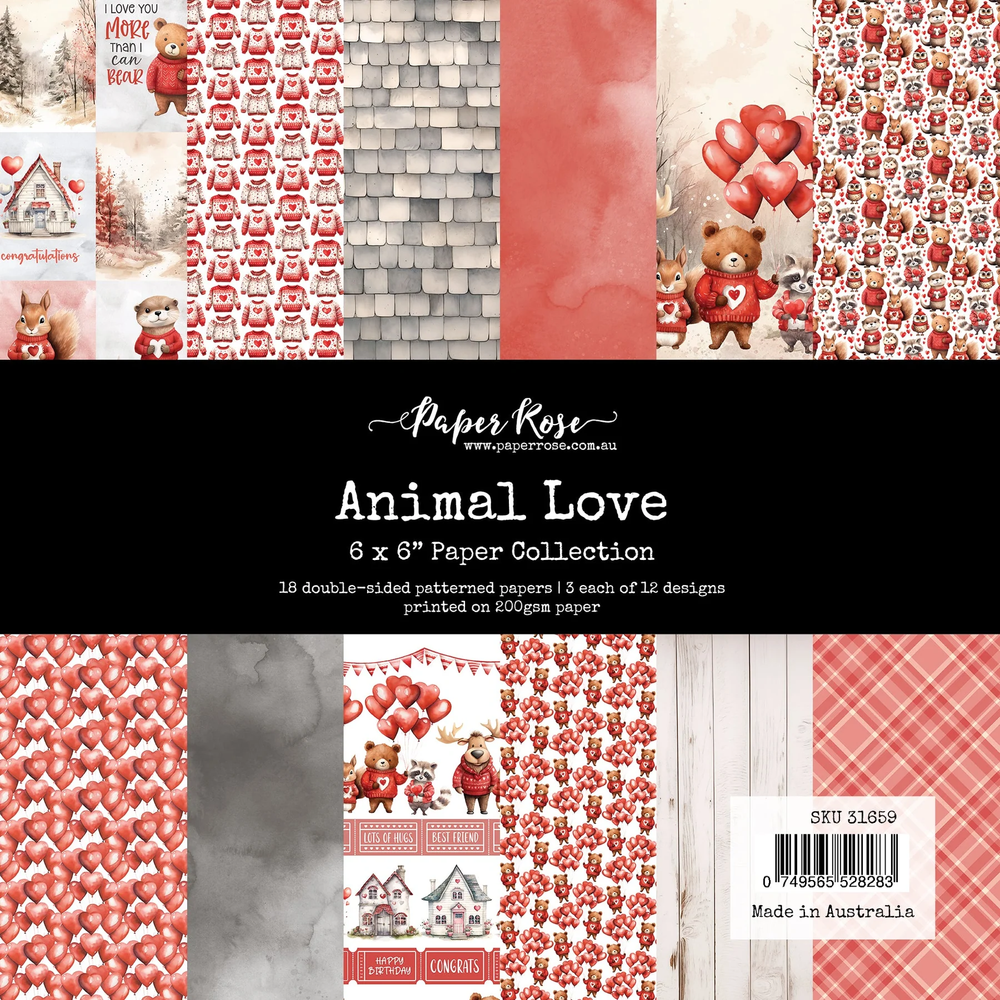 Collection de papiers Animal Love 6x6 31659