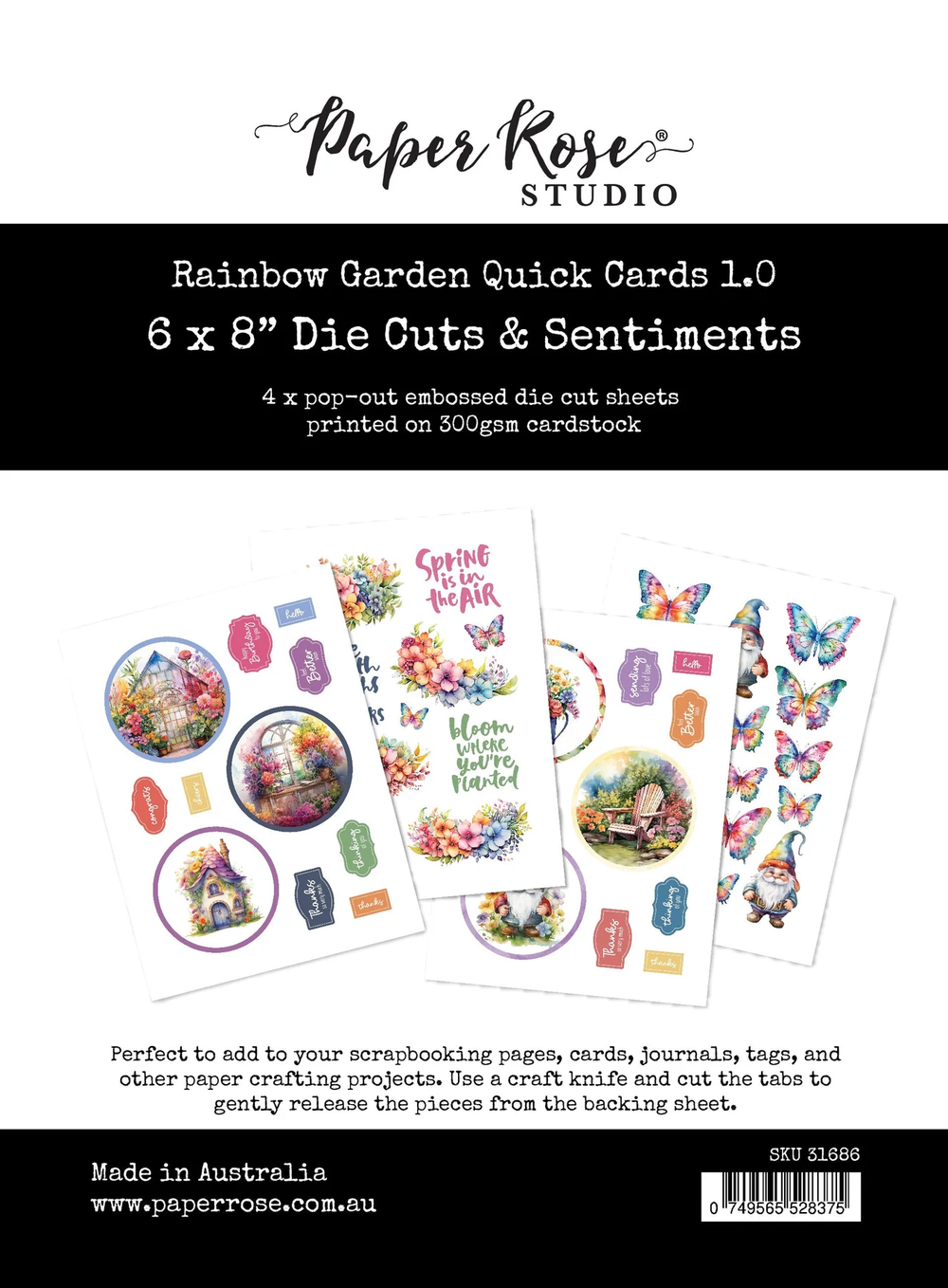Rainbow Garden 1.0 6x8" Découpes et Sentiments 31686