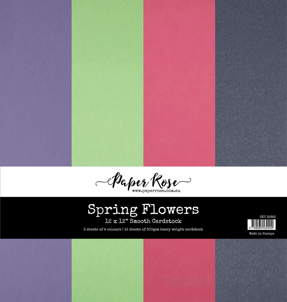 Spring Flowers 12x12 Assorted Smooth Cardstock - 12 sheets 32862 — Ecstasy Crafts
