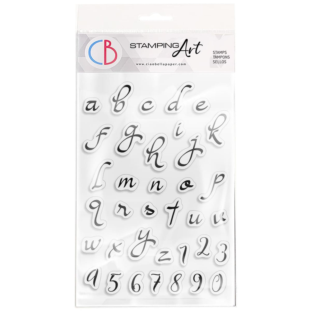 Ciao Bella Clear Stamp Set 4"x6" Moonlight Lowercase Alphabet — Ecstasy Crafts