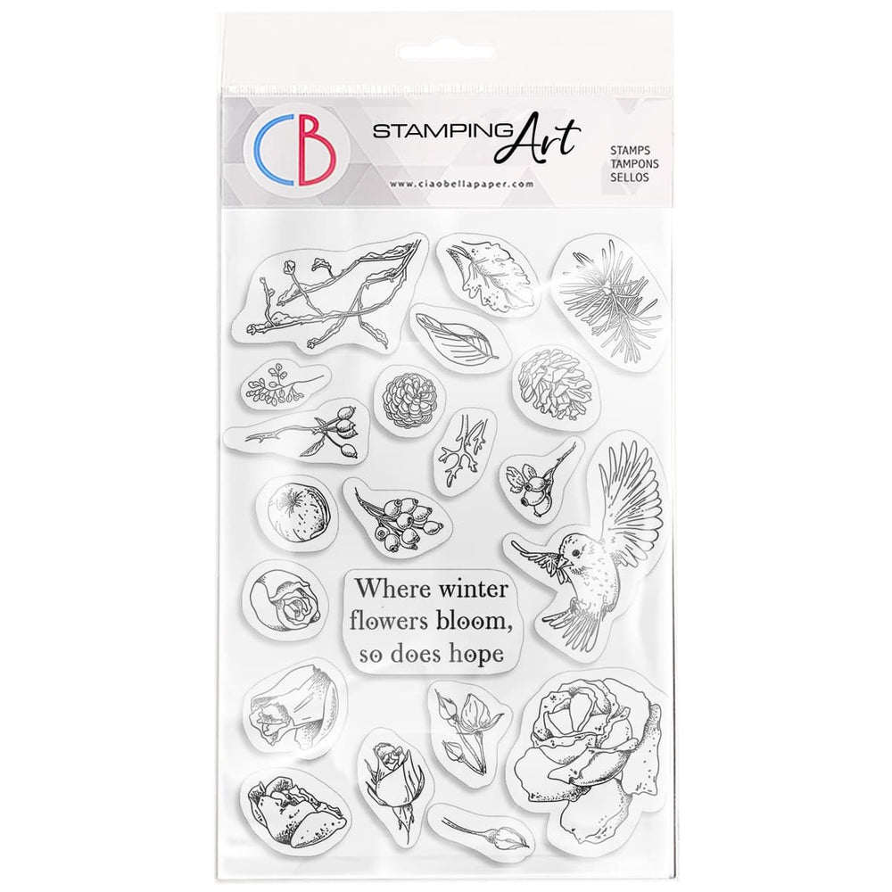 Ciao Bella Clear Stamp Set 4"x6" Frozen Garden — Ecstasy Crafts