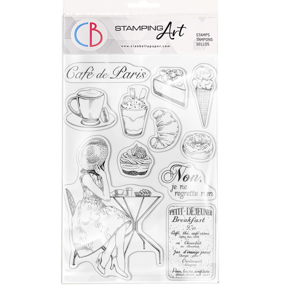 Ciao Bella Clear Stamp Set 6"x8" La Boulangerie — Ecstasy Crafts