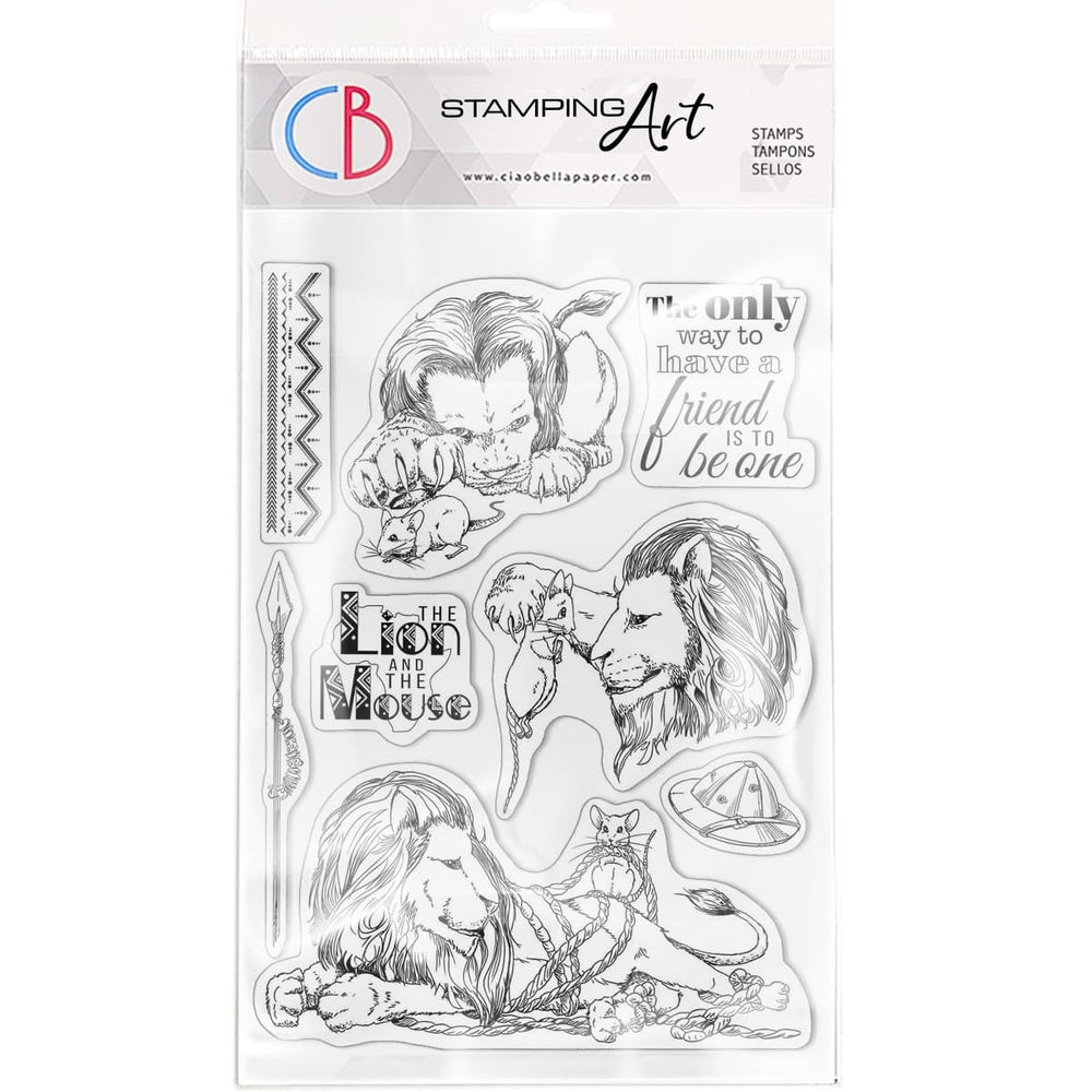 Ciao Bella Clear Stamp Set 6"x8" The Lion And The Mouse — Ecstasy Crafts