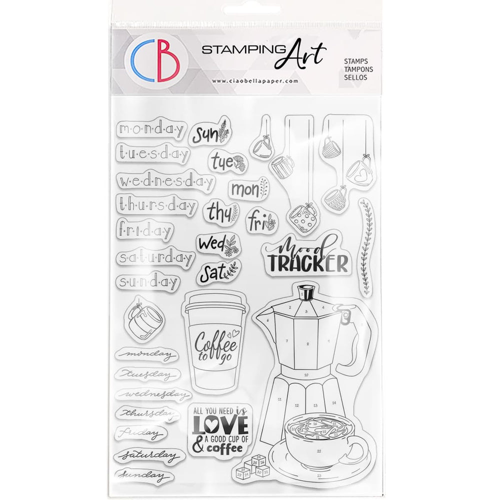 Ciao Bella Clear Stamp Set 6"x8" BuJo Week — Ecstasy Crafts