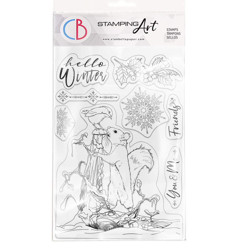 Ciao Bella Set de Tampons Transparents 15x20cm Hello Winter