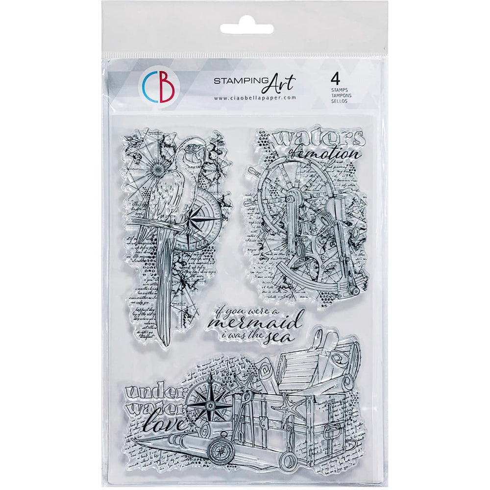 Ciao Bella Clear Stamp Set 6"x8" Underwater Love — Ecstasy Crafts